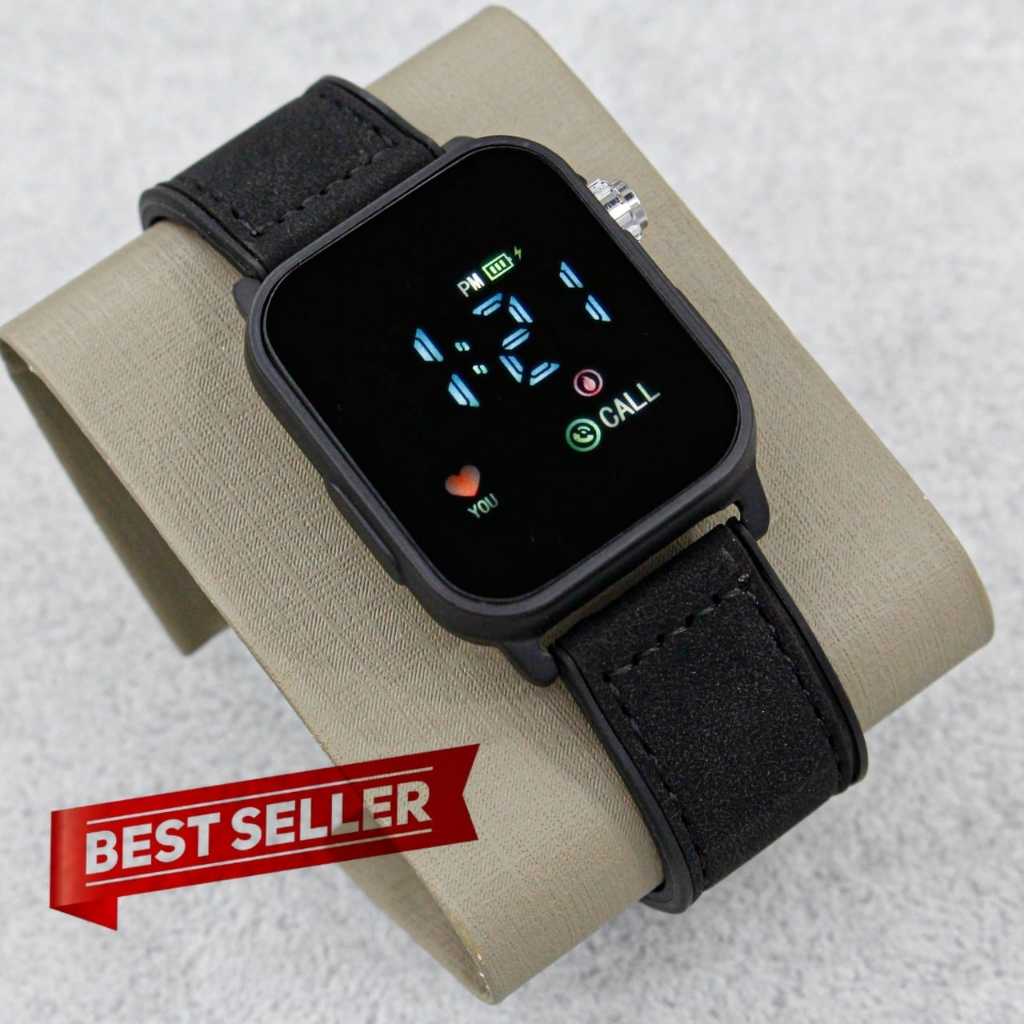 Jam Led Digital Watch Kulit New Jam Tangan Led Cewek Cowok Kulit Jam Anak Digital