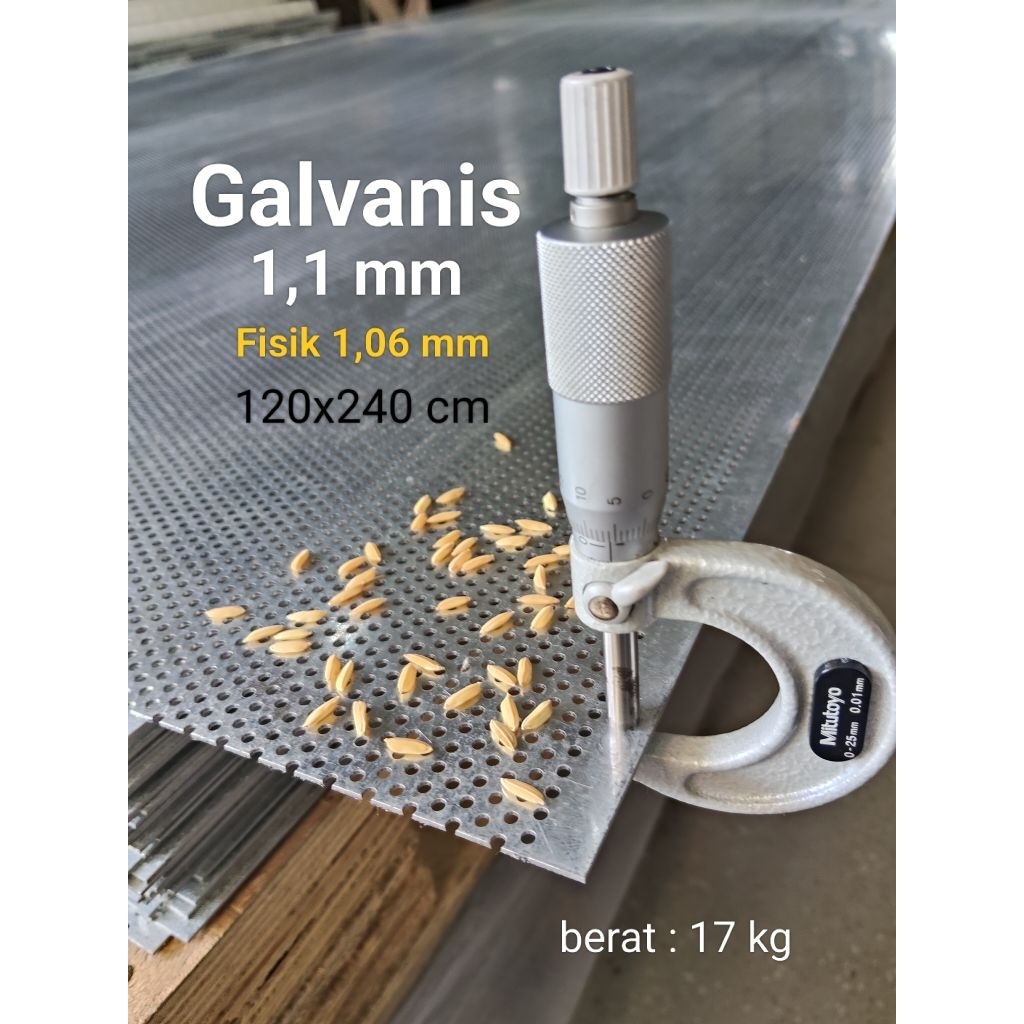 Plat Oven Gabah Galvanis 1,1mm