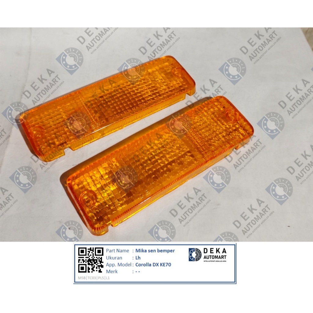 Mika sen bemper  untuk Corolla DX KE70