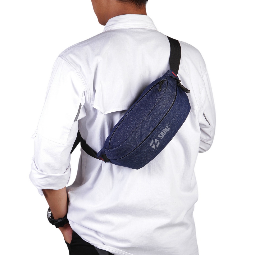 Shinz - Tas Pinggang - Waist Bag Kula Bahan Levis - Unisex - Tas Wanita - Tas Pria