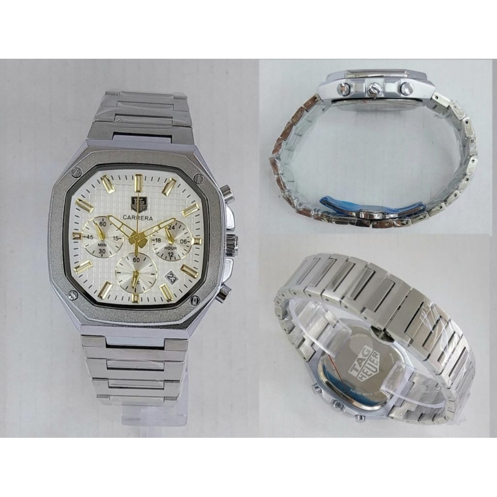 Jam Tangan Pria TAG Heuer Carrera Chronograph Stainless Steel - Original Desain Mewah Elegan