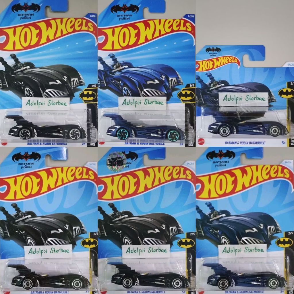 hotwheels hot wheels batman & and n robin batmobile 2/5 ith 1/5 short card shortcard