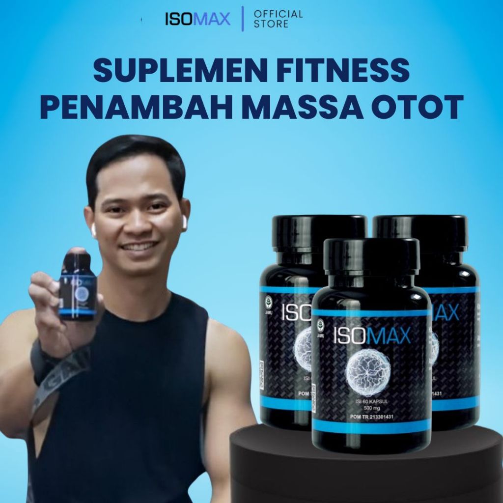 ISOMAX Suplemen Fitness Penambah Massa Otot Tingkatkan Tenaga Stamina Isi 50 Kapsul 3Pcs