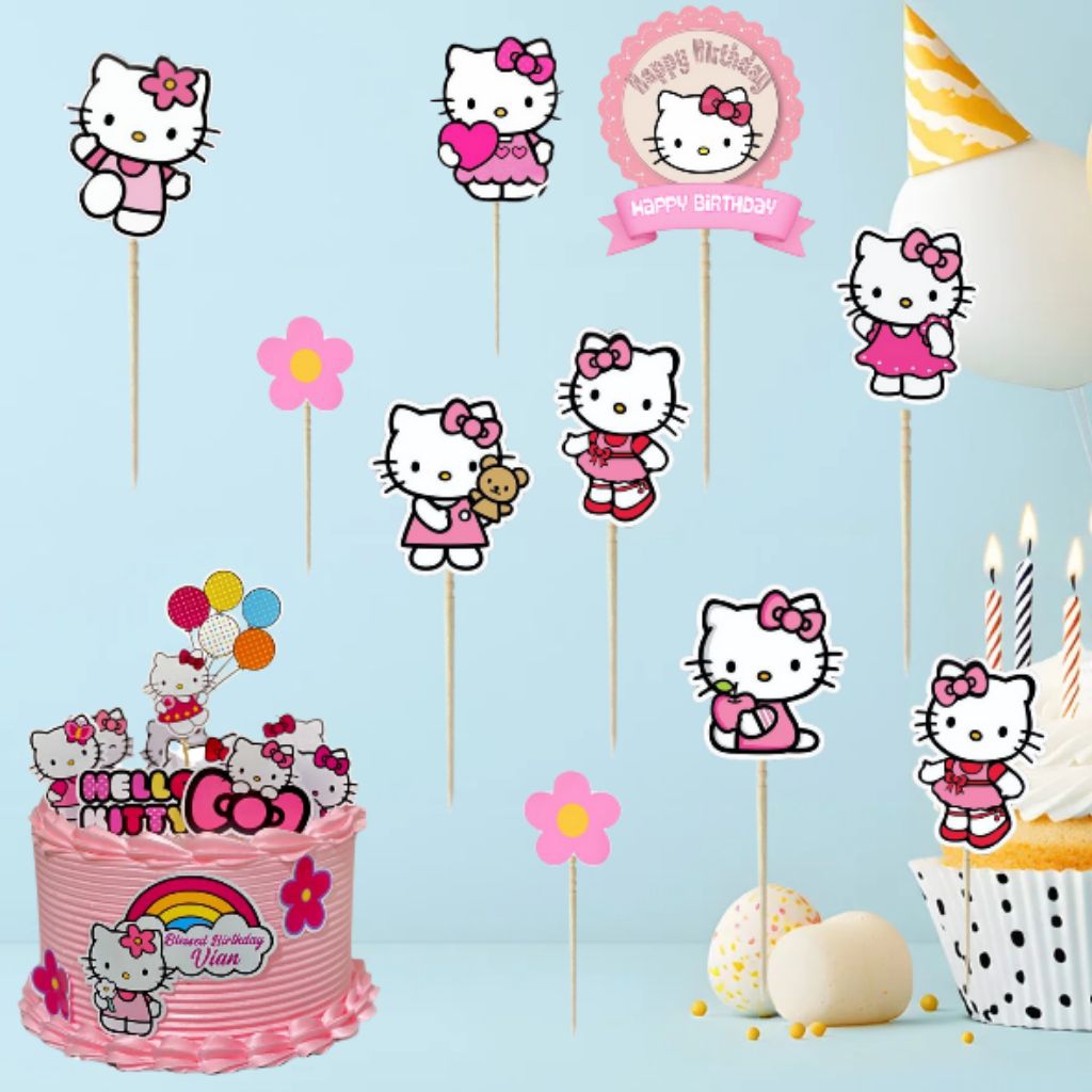 TOPPER ULANG TAHUN ANAK/TOPPER ULTAH KARAKTER/TOPPER KUE ULANG TAHUN/TOPPER BIRTHDAY CAKE/TOPPER HEL