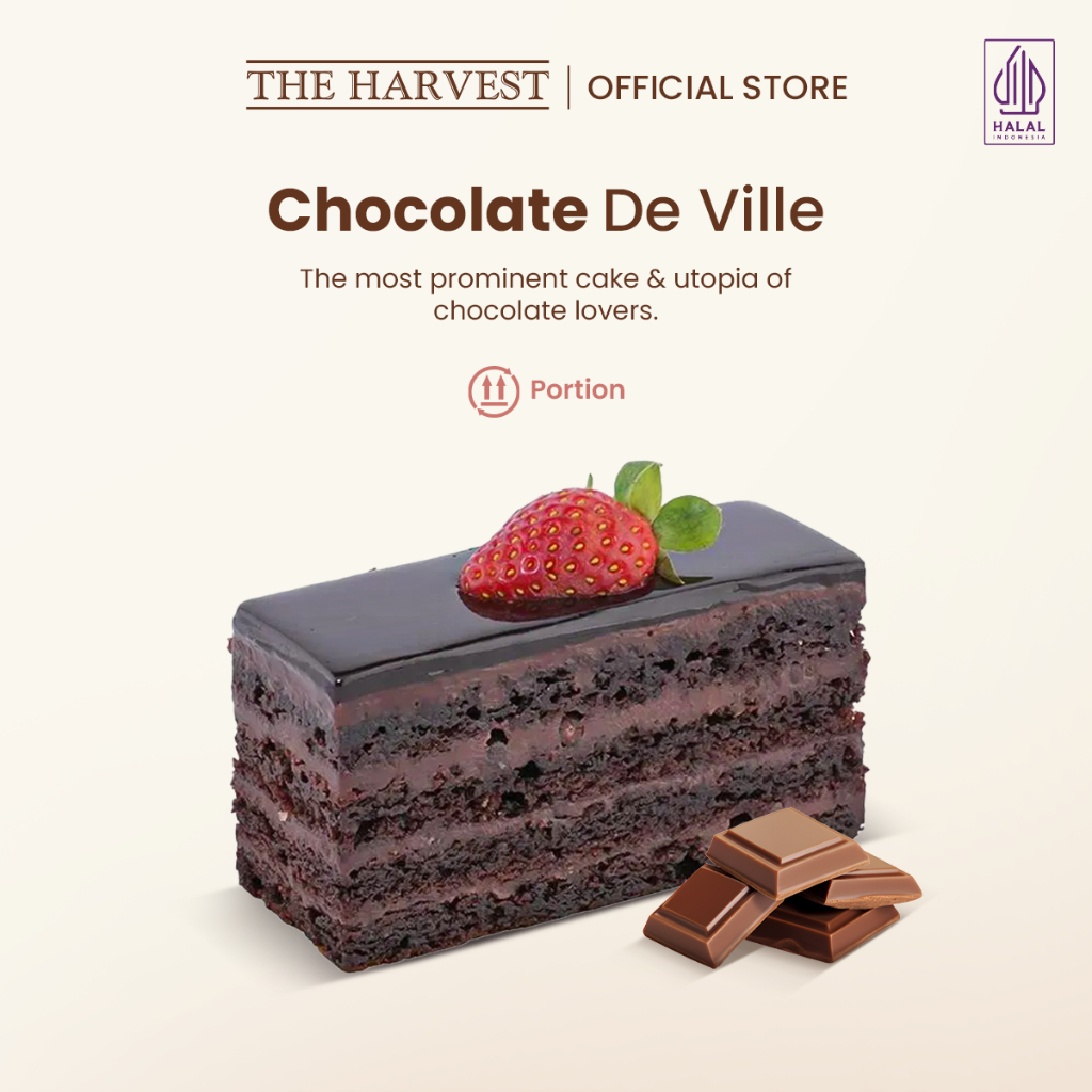 The Harvest Chocolate De Ville Portion | Dessert Cake Rasa Chocolate