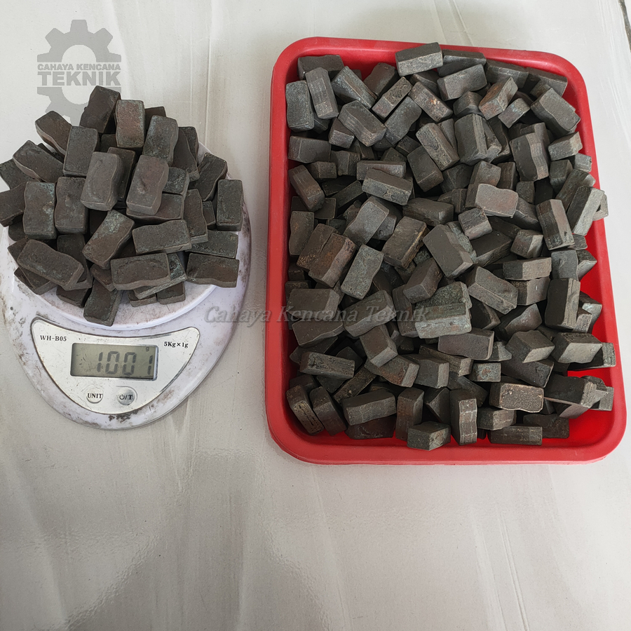 Segmen bekas Diamond Segmen mata bor sumur mata coring uk 8*11*23  untuk batu granit dan batuan kera