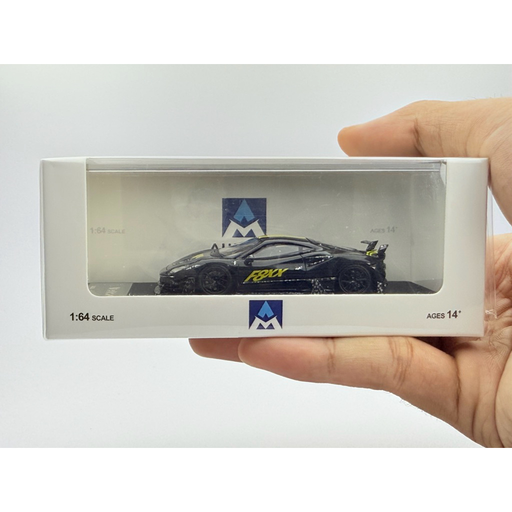 AURORA MODEL 1:64 FERRARI F8XX MANSORY EDITION BLACK AND CARBON PART LIMITED 499