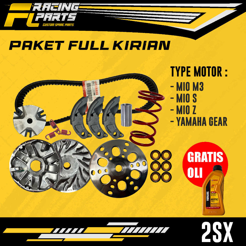 PAKET UPGRADE KIRIAN CVT full paket MIO M3 MIO S MIO Z YAMAHA GEAR 2SX