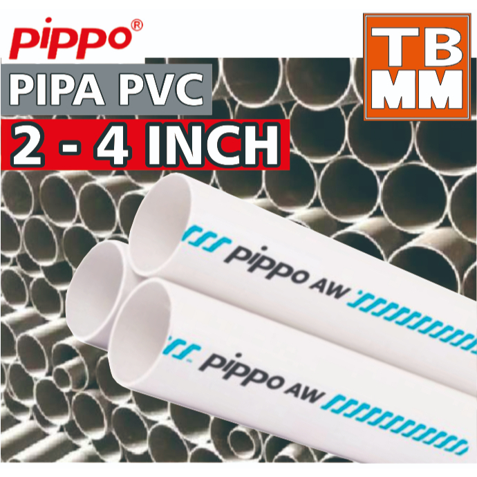 PIPA PVC PARALON 1 METER UKURAN 2 - 4 INCH