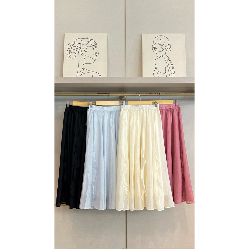 rok katun/rok ruffle/rok polos/rok