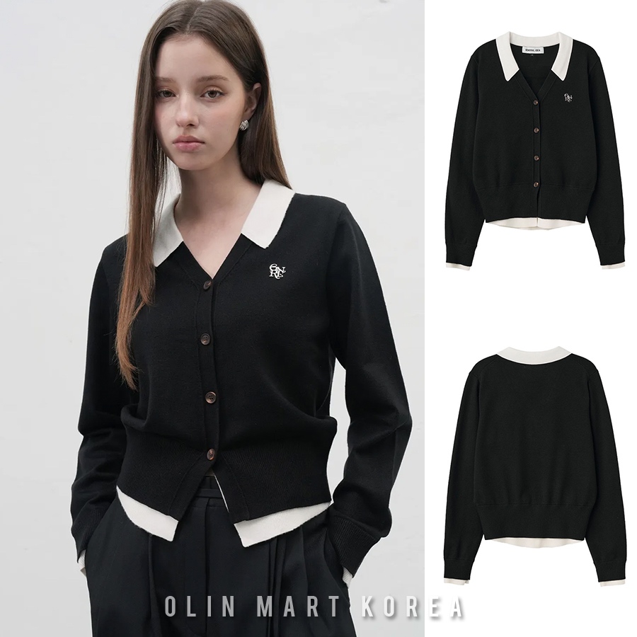 GENERAL IDEA Essential Collar Layered Cardigan