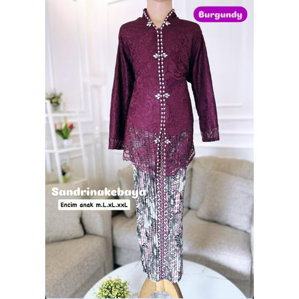 TERBARU SETELAN KEBAYA ANAK ENCIM PAYET/KEBAYA WISUDA ANAK PAYET BRUKAT