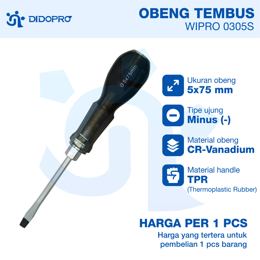 Wipro Obeng Minus Screwdriver Obeng Tembus WPS111