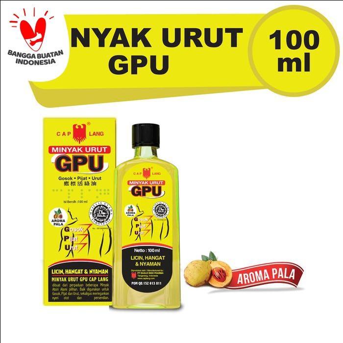 MINYAK URUT GPU PALA LANG 100 ML / CAP LANG MINYAK URUT GPU PALA 100 ML