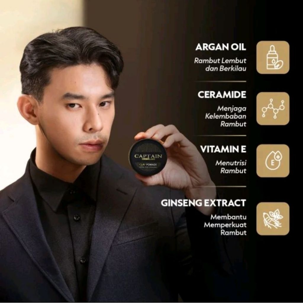 [ beli 1 gratis 1] Clay Pomade Water Based/pomad pilihan pria/rambut selalu rapih terlihat basah ter