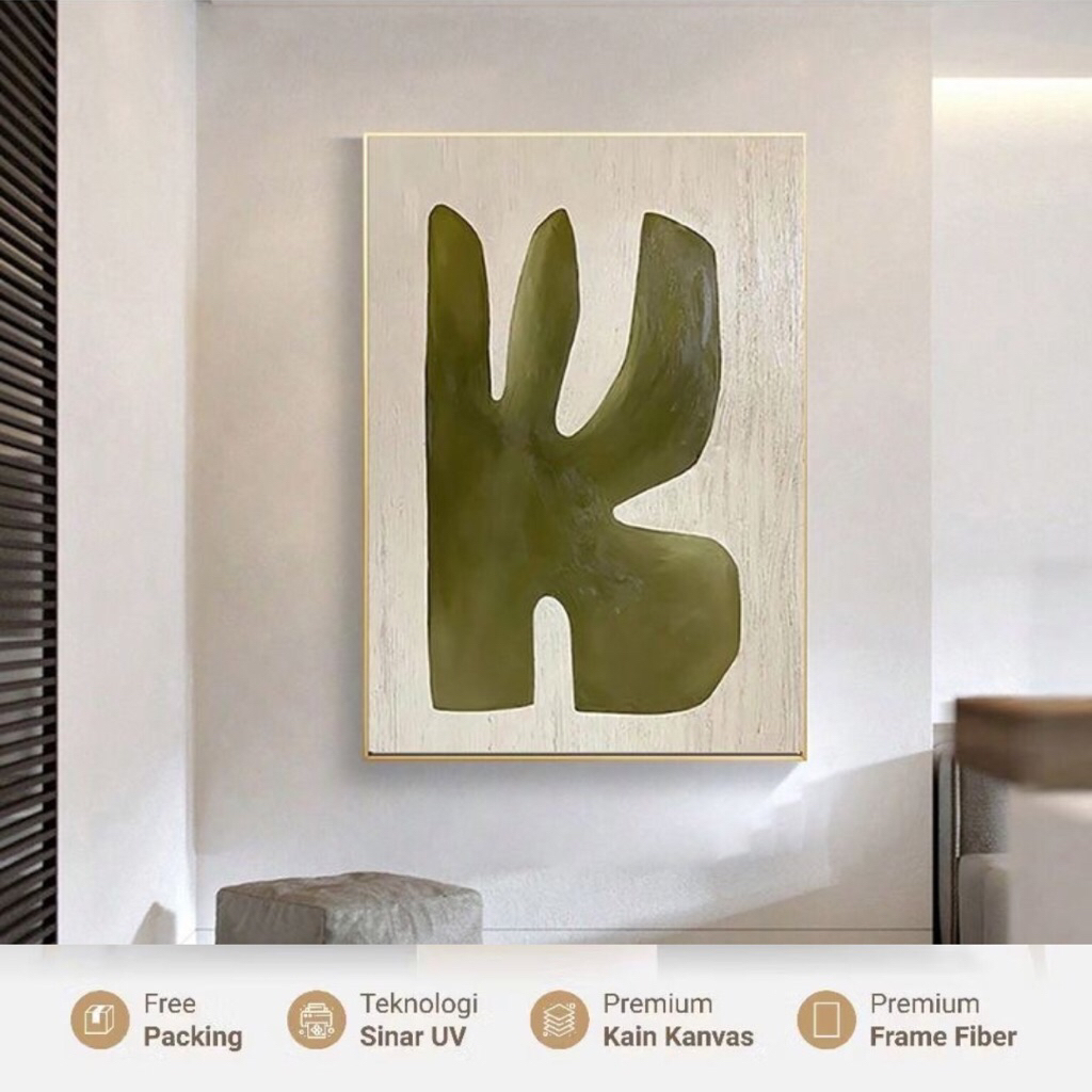 Lukisan Dinding Minimalis Modern Abstrak 3D Estetik | Lukisan Dinding Minimalis Modern Abstrak 3D Es