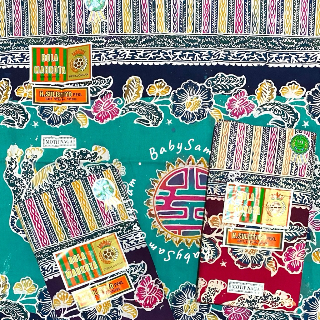 Selendang Bola Mahkota Gendong Bayi Kain Batik Motif Naga Jarik H.SULISTIYO Pekalongan Uk. 88x260cm