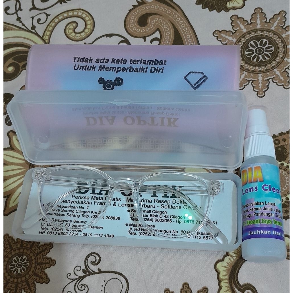 KACAMATA PRELOVED MINUS FRAME CLEAR WHITE