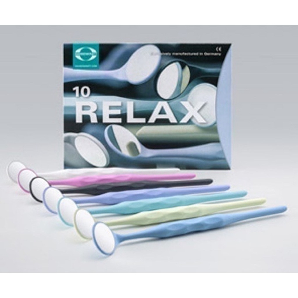 Dental kaca mulut RELAX ORI kacamulut front surface FS rhodium antifog anti embun mouth mirror no 4 