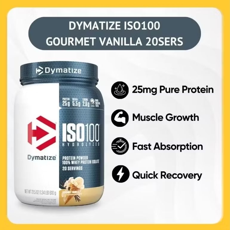 Dymatize ISO 100 Hydrolyzed Whey Isolate Protein Powder 20 Servings