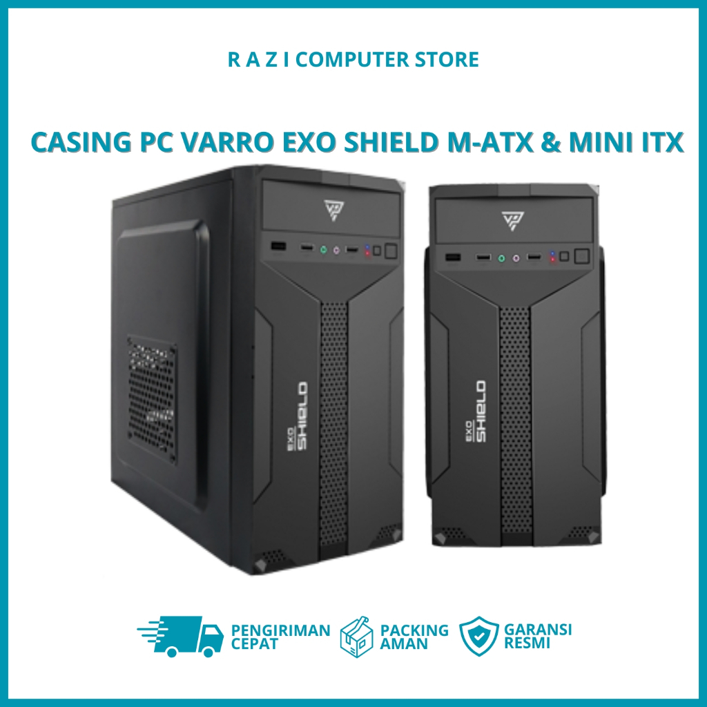 Casing PC VARRO Prime EXO SHIELD / CR7 / F17 Micro ATX Mini ITX + PSU 500W