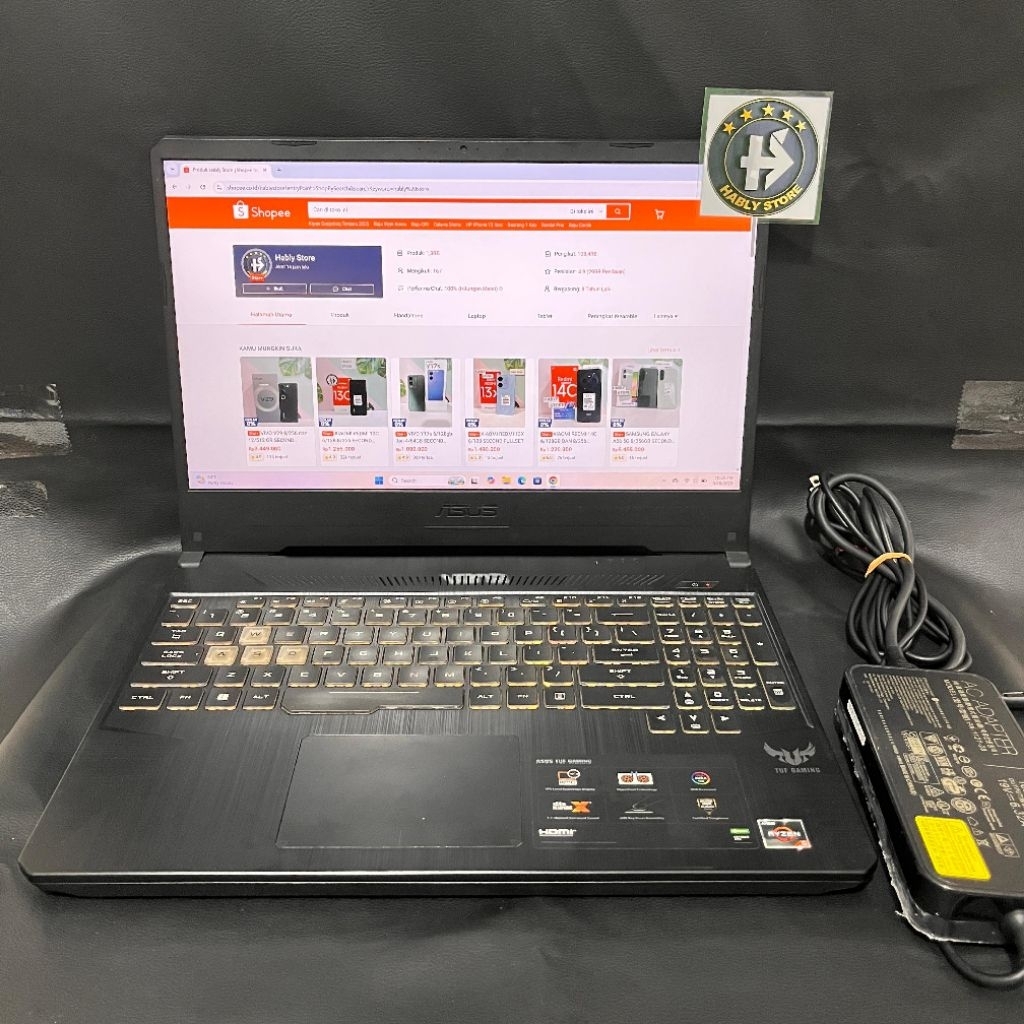 LAPTOP ASUS TUF GAMING FX505DD-FX505DD AMD RYZEN 5 3550H 16GB SSD 256GB 15INCH SECOND MULUS BERGARAN