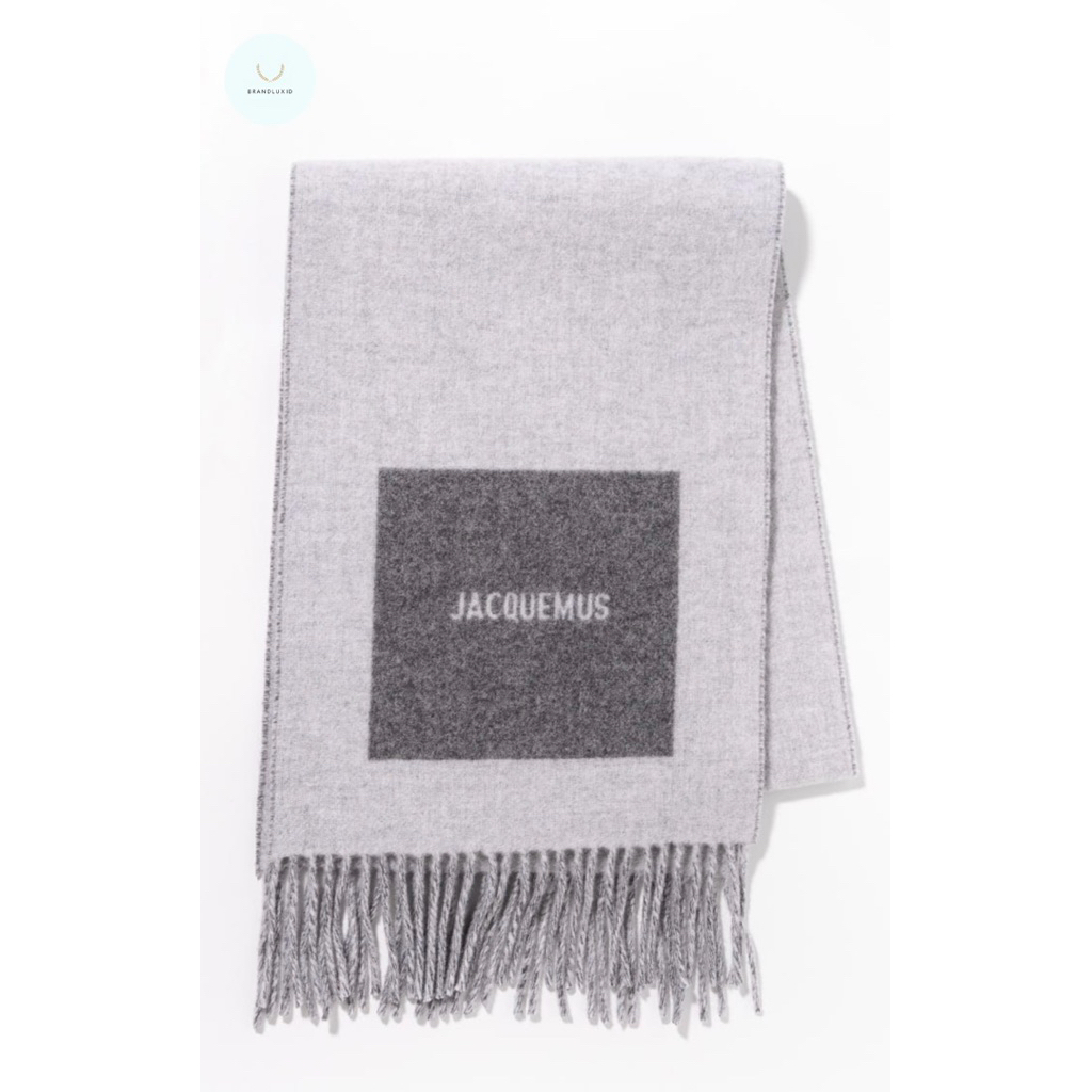 Jacquemus The jacquemus rond carre scarf Multi Grey Black