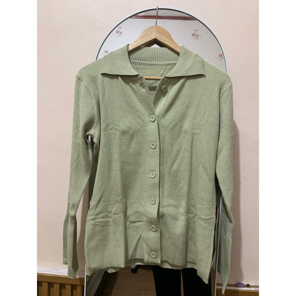 sage SUETERCLOTH - Julie Knit Top / Top Knit Wanita / Blouse Knit / Atasan Wanita Knit / Cardigan Wa