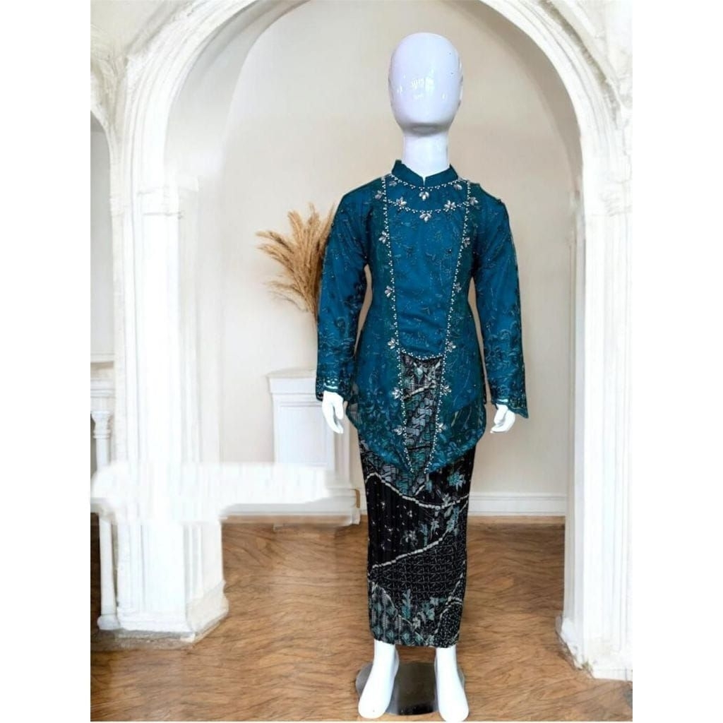 setelan kutu baru payet hijab anak/ kebaya bali/kebaya kutu baru/ kebaya anak