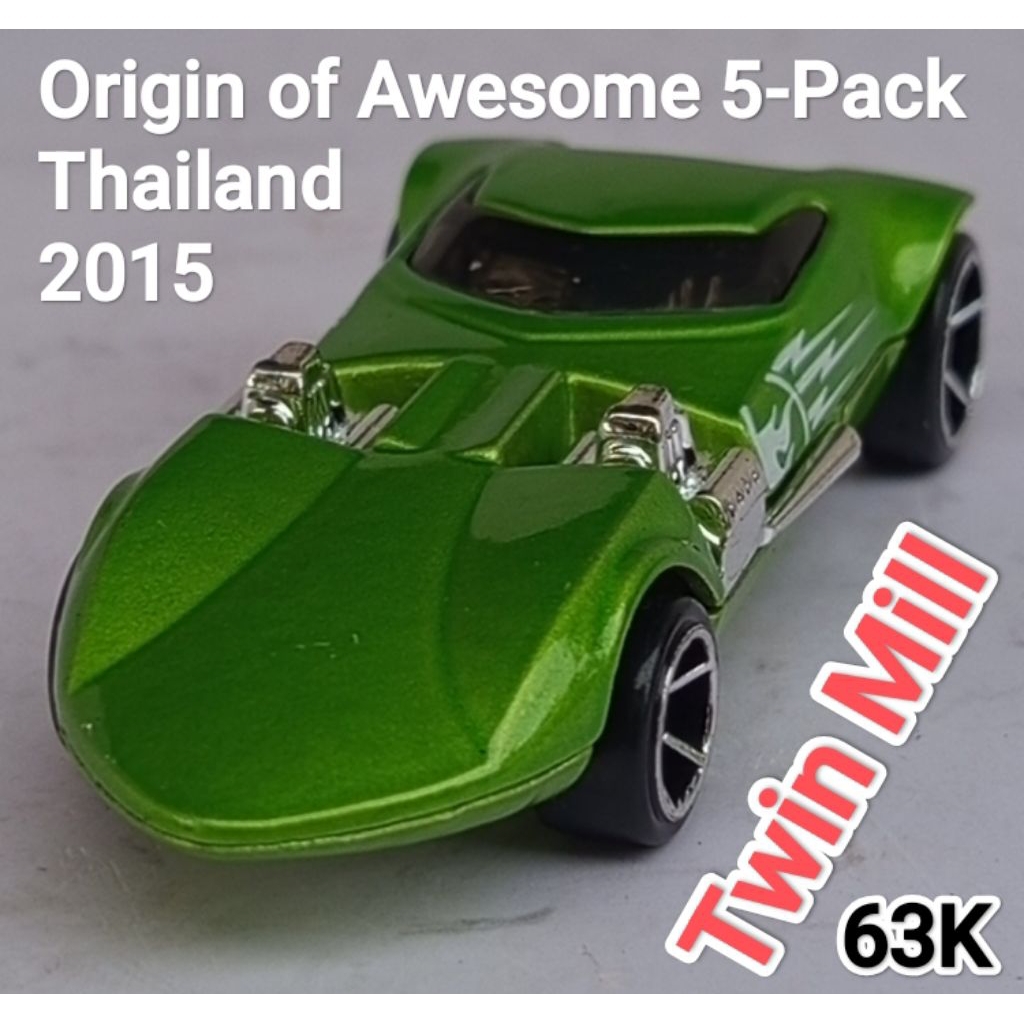 Hot Wheels Origin of Awesome 5 Pack Twin Mill Hijau Loose