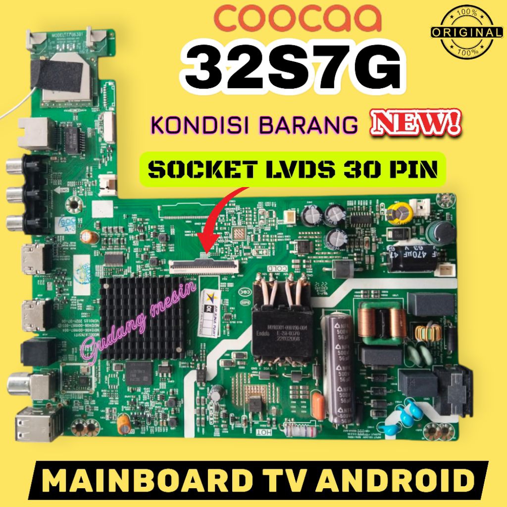 MAINBOARD TV COOCAA 32S7G 30 pin / MB TV COOCAA 32S7G / MESIN TV COOCAA 32S7G / MODUL TV COOCAA 32S7