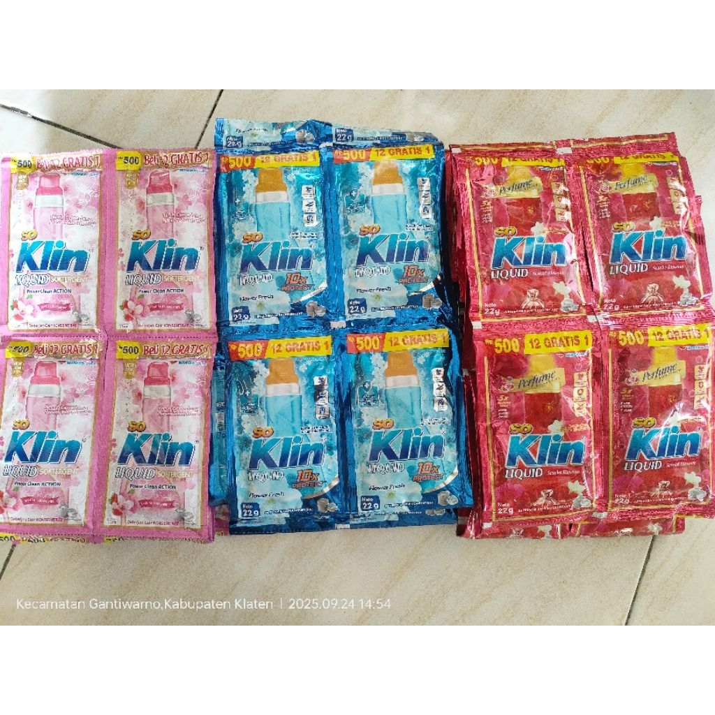 Soklin cair 500an isi 26sachet
