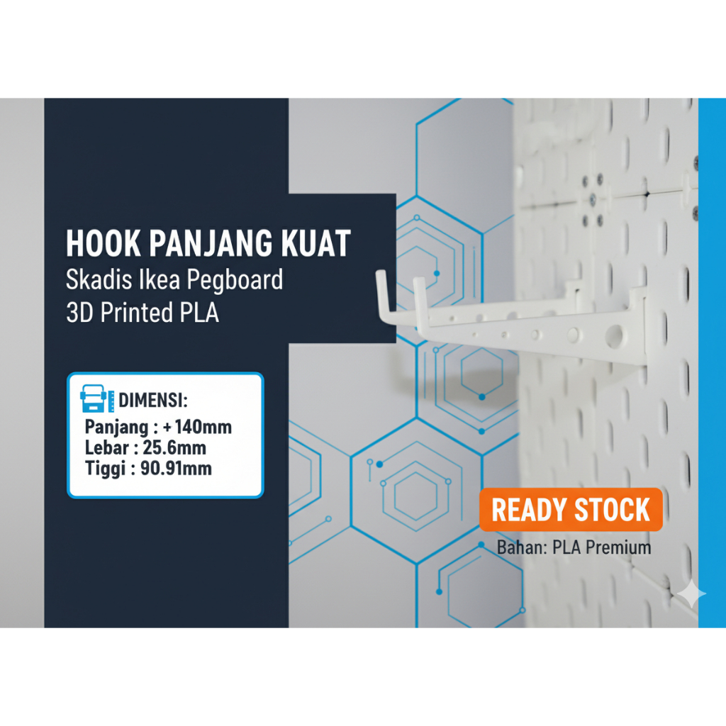 Hook Panjang Kuat Skadis Ikea Pegboard