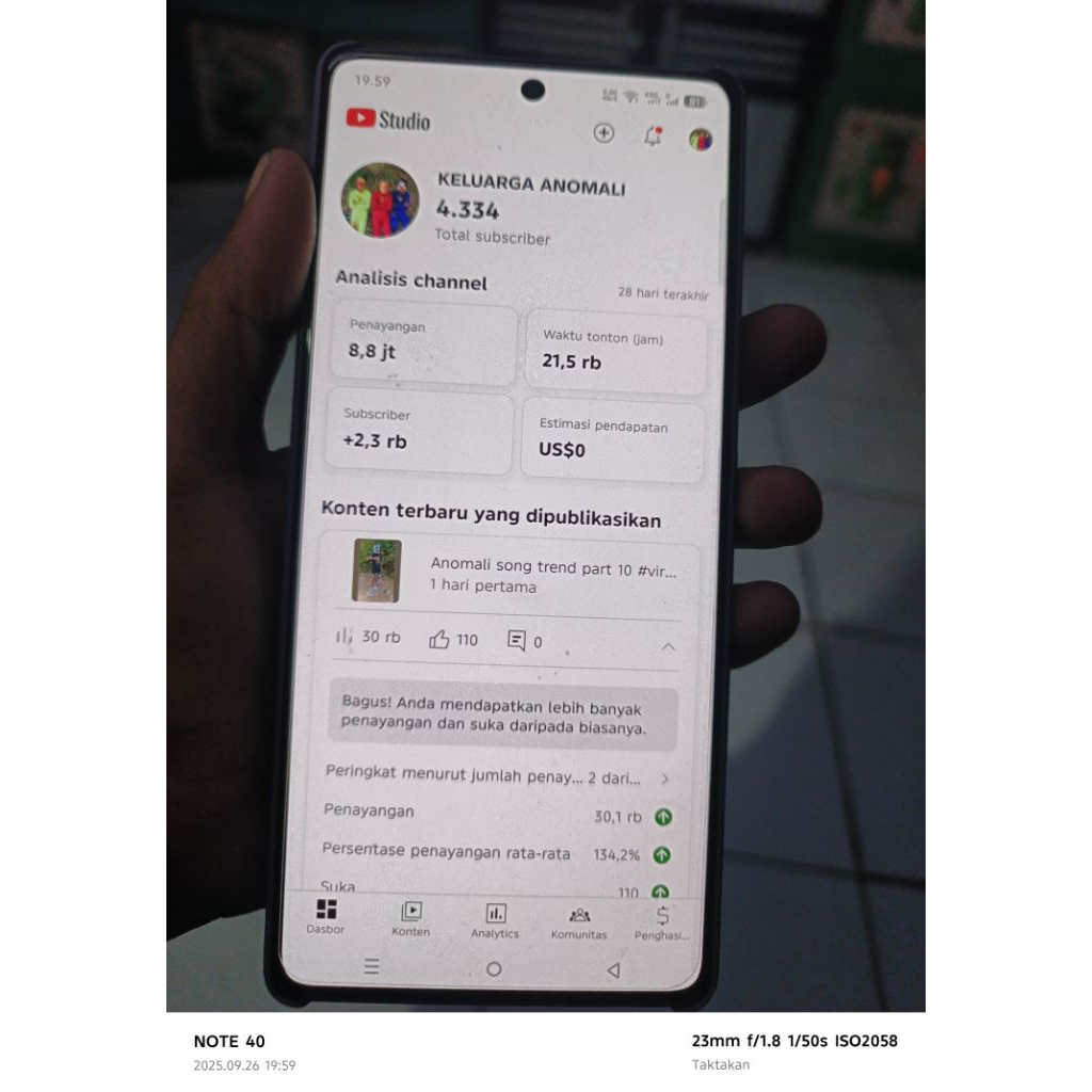Akun youtube monetisasi sepaket AdSense