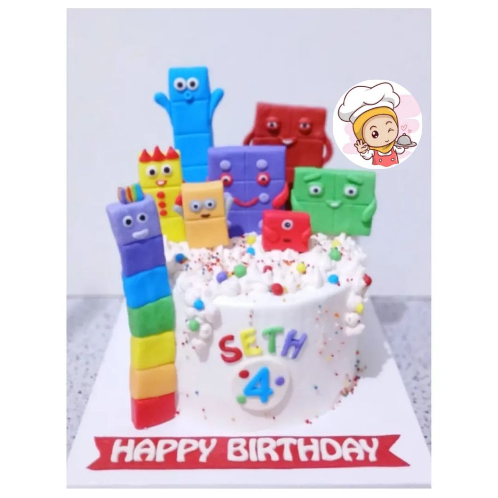 Kue Ulang Tahun Numberblock / Custom Cake Numberblock / Kue Ultah Anak Laki-laki