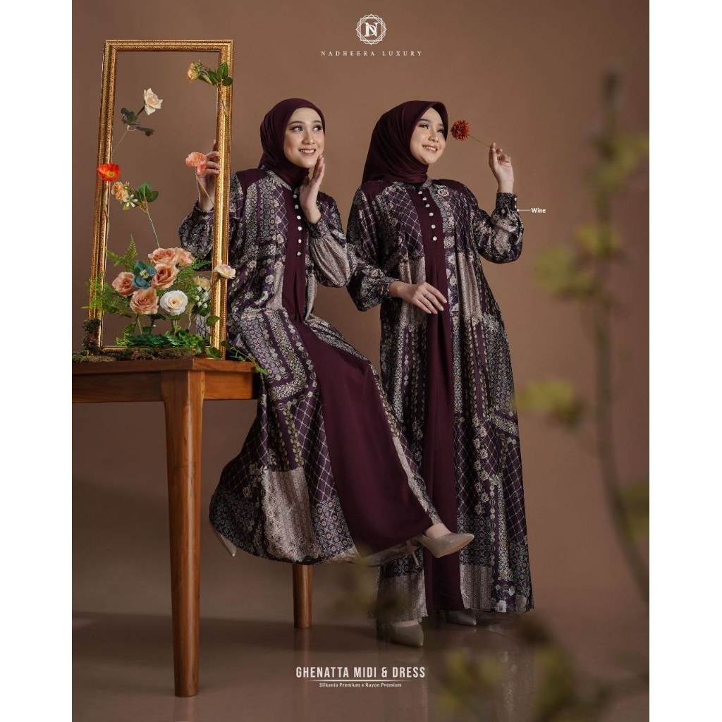 GHENATTA SERIES BY NADHEERA LUXURY || Gamis motif || gamis nadheera || gamis silk