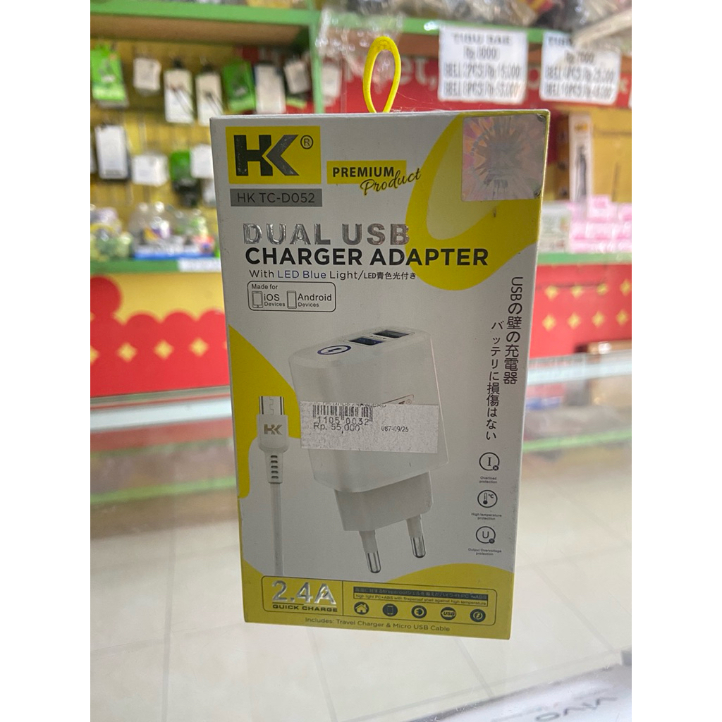 CHARGER HK TC-D052 MICRO USB 2.4A QUICK CHARGE