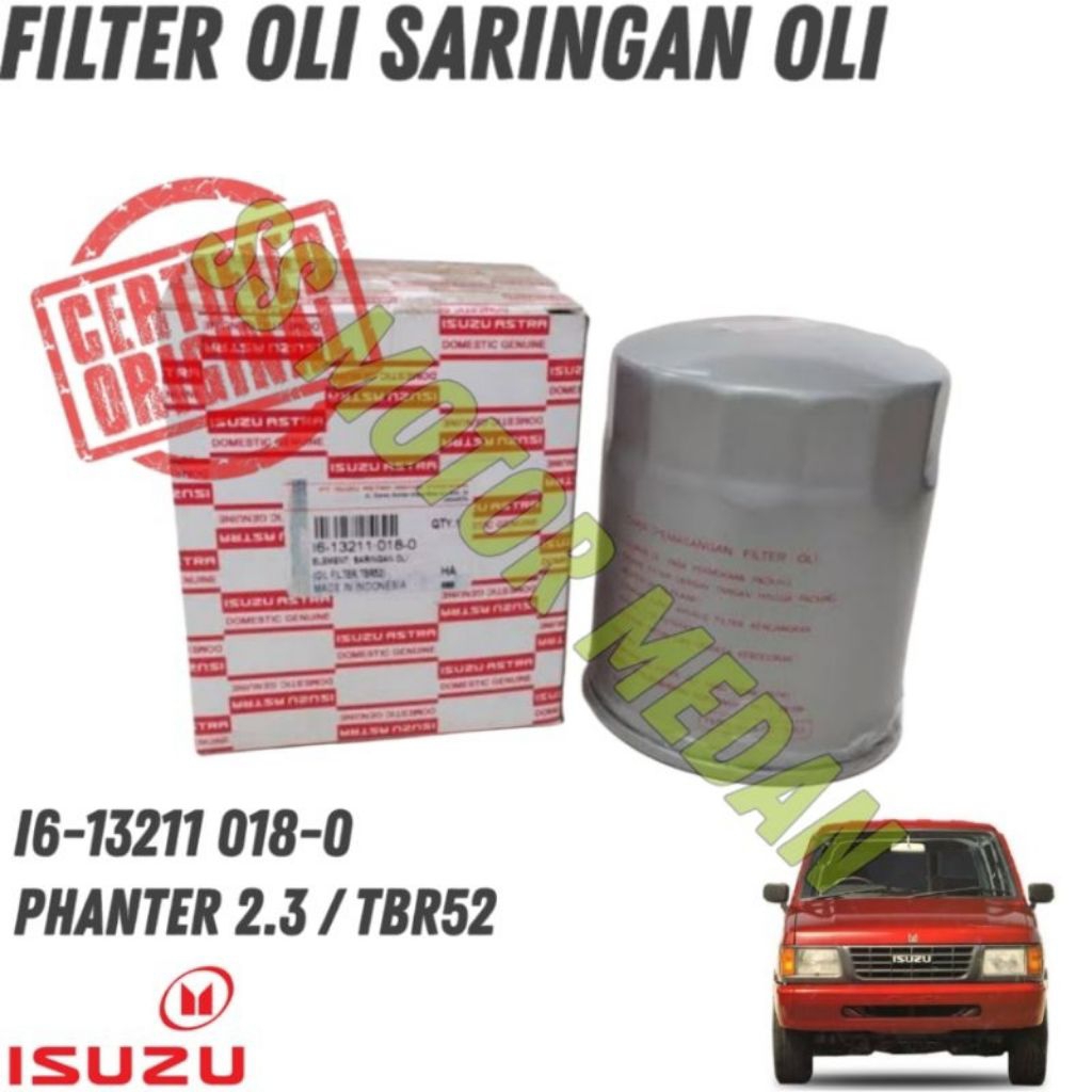 FILTER OLI SARINGAN OLI ISUZU PHANTER 2.3/TBR52 16-13211 018-0