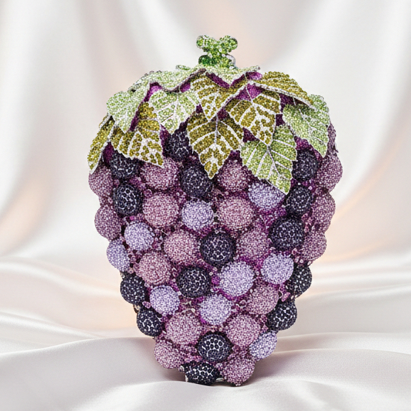 Waiwai Tas Pesta Wanita Unik CRGrape Mewah Berkilau