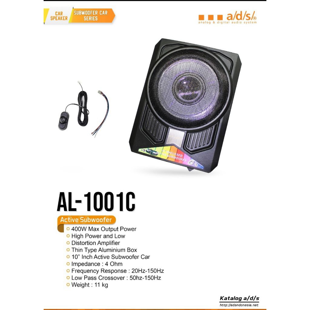 Subwoofer Kolong Mobil ADS AL-1001C Subwoofer Aktif Mobil