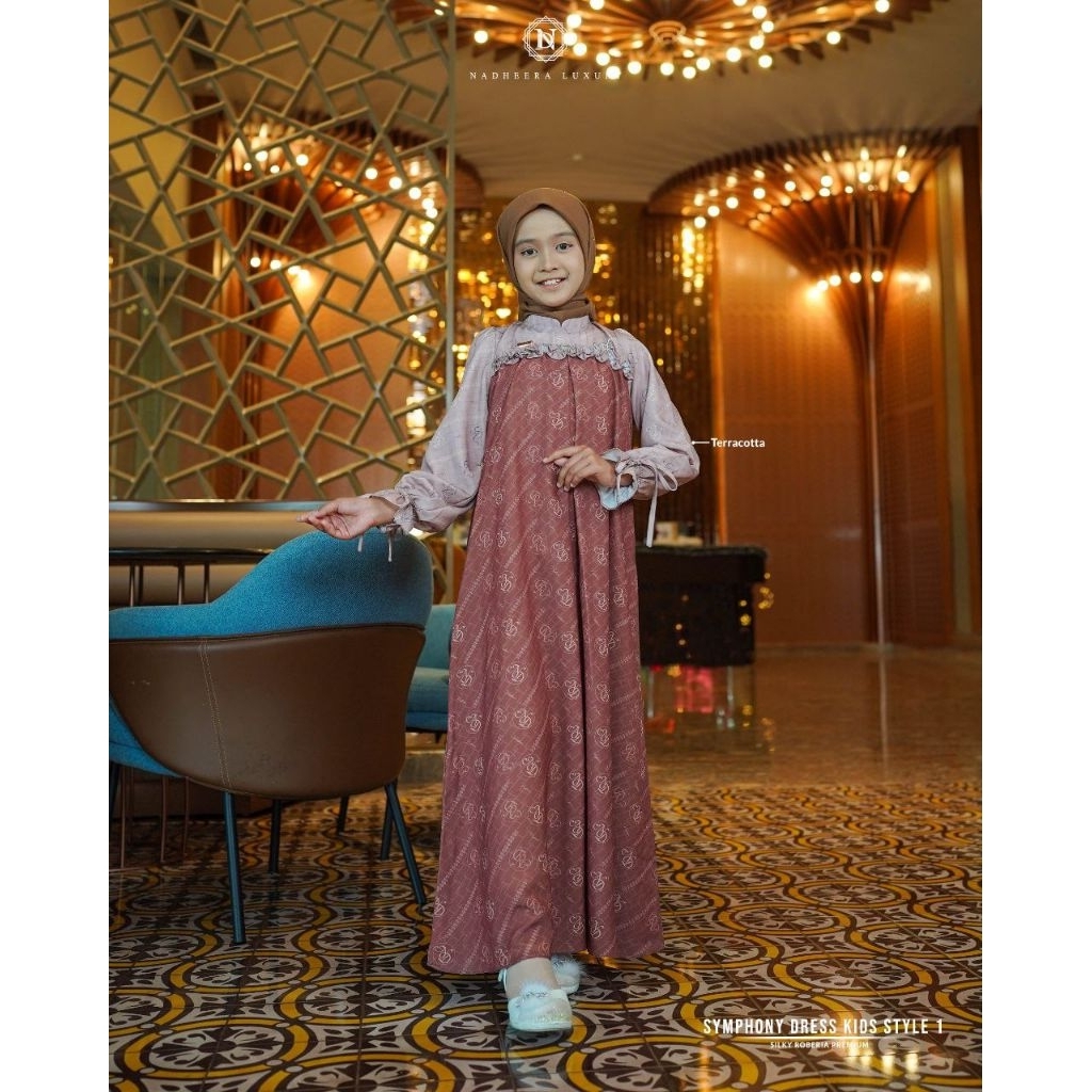 SYMPHONY DRESS KIDS STYLE 1 & 2 BY NADHEERA LUXURY √ Gamis anak √ Gamis anak lucu √ Gamis anak nadhe