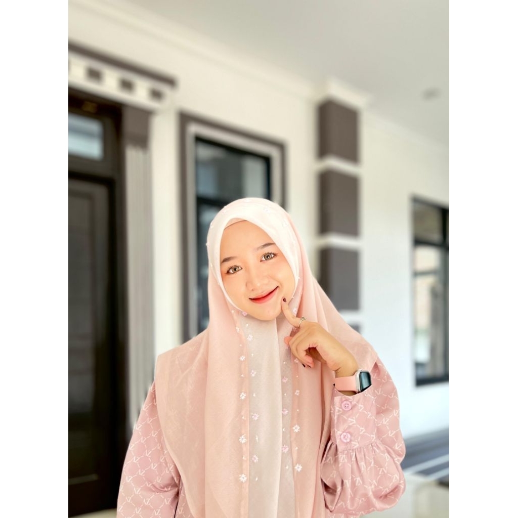 Hijab GRADASI 2 WARNA/COKSU MIX FRAPUCINO/HIJAB SULAM/HANDMADE/PARIS TASEL PREMIUM