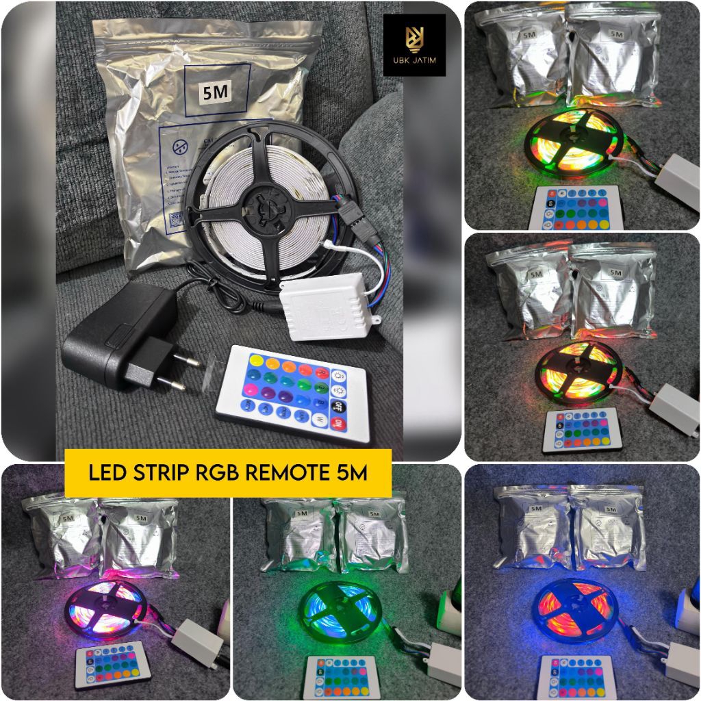 LAMPU HIAS LED STRIP RGB REMOTE 5M NEW