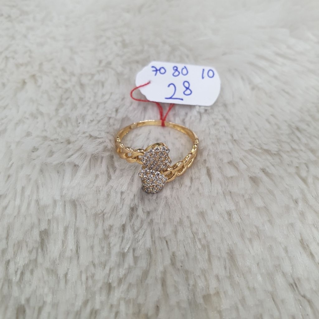 cincin 2love ad banyak emas kadar 70% berat 2,8gram size : 18