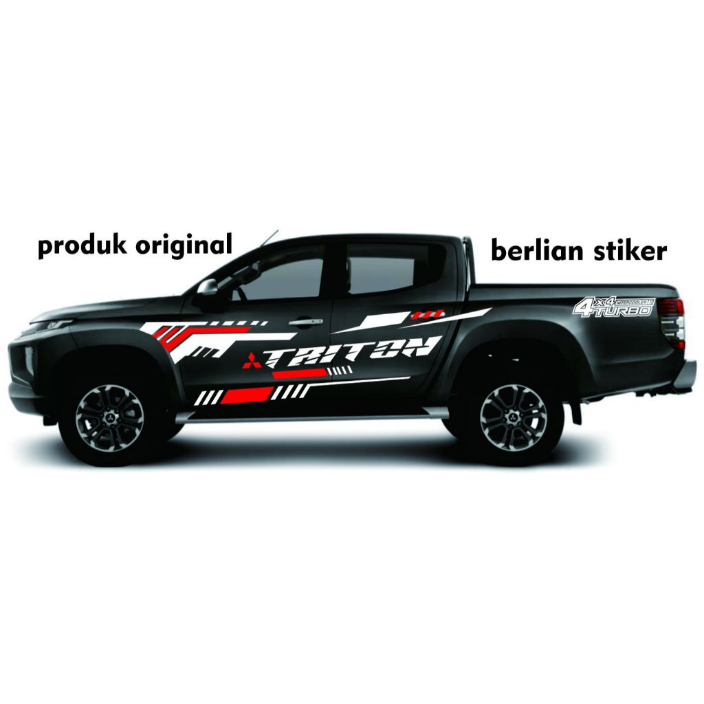 promo stiker mobil mitsubishi triton cuting stiker lis bodi samping all new triton keren terbaru