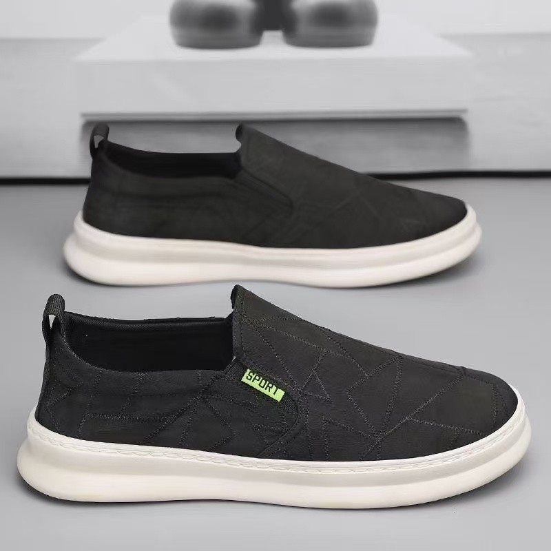 Sepatu Slip On Pria 39-44, Sepatu Pria Tanpa Tali Casual Sepatu Slop Cowok Kanvas  / Sepatu Slop Pri