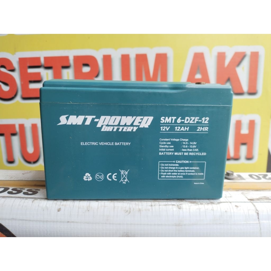 Aki SMT 6-DZF-12  / 12V12Ah / AKI SEPEDA LISTRIK / SAMOTO / SMT-POWER BATTERY