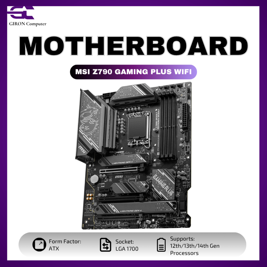 MSI Z790 GAMING PLUS WIFI | Motherboard Intel Z790 LGA 1700 DDR5 ATX