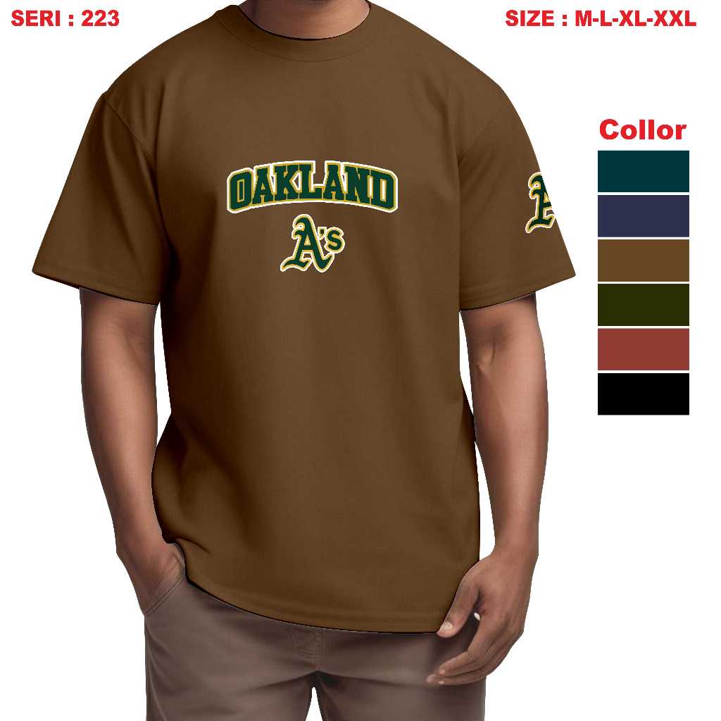 Baju Premium Oakland Kaos Premium Oakland Distro Pria Baseball Baju Distro Pria baseball Kaos Premiu