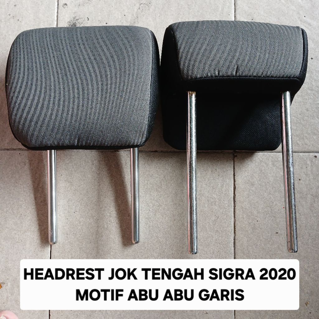HEADREST JOK TENGAH SIGRA TAHUN 2020 MOTIF ABU ABU GARIS